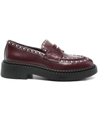 Ash - Studded Leather Loafers - Lyst