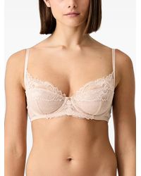Guess - Lace-Trim Logo-Pattern Bra - Lyst
