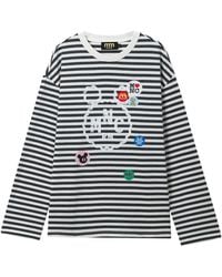 Mini Cream - Striped Appliqué T-Shirt - Lyst