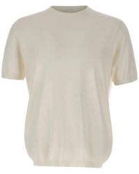 Kangra - Short-Sleeve Ribbed Sweater - Lyst