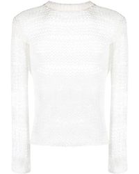 HELIOT EMIL - Open-Knit Crew-Neck Jumper - Lyst