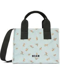 MSGM - Shopper Mit Blumen-Print - Lyst