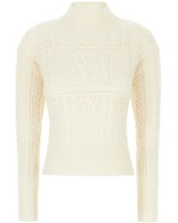 Max Mara - Zopfmuster-Pullover Mit Monogramm - Lyst
