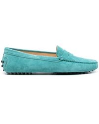 Tod's - Suède Penny Loafers - Lyst