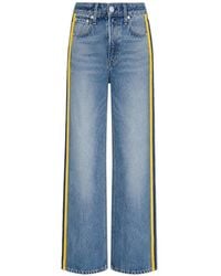 Rag & Bone - Rb Miramar Sport Stripe Side-Stripe Wide-Leg Jeans - Lyst