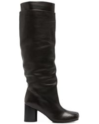 Liska - Square-Toe Block-Heel Boots - Lyst