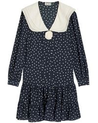 RIXO London - Valetta Polka-Dot Mini Dress - Lyst