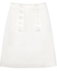 Prada - Button-Detailed Skirt - Lyst