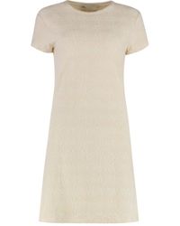 Tory Burch - Jacquard Logo Baumwollmischkleid - Lyst