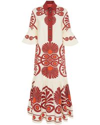 La DoubleJ - Artemis Printed Cotton-Poplin Maxi Dress - Lyst