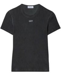 Off-White c/o Virgil Abloh - Slim Fit Ripped T -Shirt für - Lyst