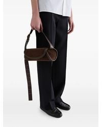 Jil Sander - Small Cannolo Suede Clutch Bag - Lyst