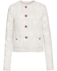 Oscar de la Renta - フローラル ツイードジャケット - Lyst
