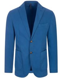 RUSSO CAPRI - Oxford Cotton Blazer - Lyst