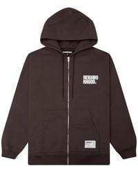 Neighborhood - Logo-Print Zip-Up Hoodie - Lyst