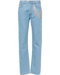 Forte - Jeans Dritti Con Decorazione - Lyst