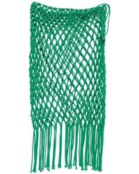 Frankie Shop - Tropea Macramé-Knit Fringed Midi Skirt - Lyst