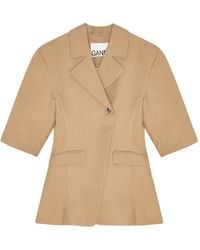 Ganni - Short-Sleeved Blazer - Lyst