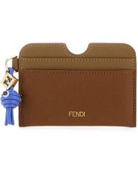 Fendi - Ff Diamonds Leather Card Holder - Lyst