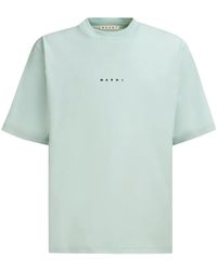 Marni - Logo-Print Cotton T-Shirt - Lyst