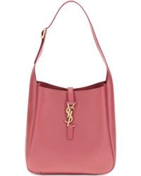 Saint Laurent - Leather Ysl Logo Shoulder Bag - Lyst