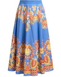 Etro - Printed Cotton Midi Skirt - Lyst