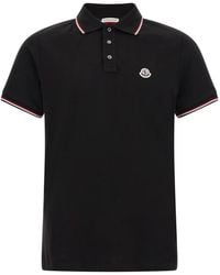 Moncler - Logo-Patch Tipped Polo Shirt - Lyst