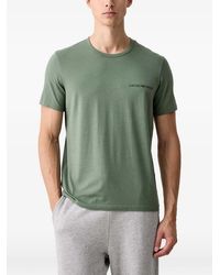 Emporio Armani - Lot De Deux T-Shirts À Logo Imprimé Et Col Rond - Lyst