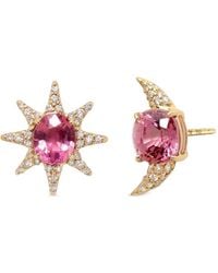 Monica Rich Kosann - 18K-Spinel Diamond Earrings - Lyst