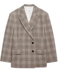 Anine Bing - Aretha Blazer Plaid - Lyst