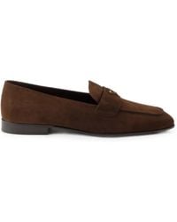 Prada - Suede Loafers - Lyst