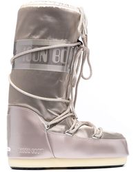 Moon Boot - Women Icon Glance Boots Platinum - Lyst
