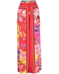 Camilla - Floral-print Silk Straight Trousers - Lyst