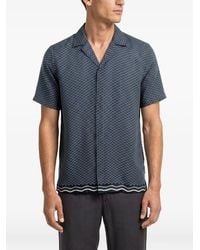 Orlebar Brown - Maitan Geometric-Print Silk Shirt - Lyst