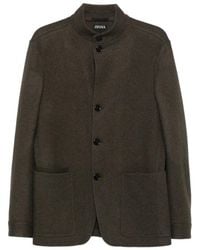 ZEGNA - Il Conte High-Neck Button-Up Jacket - Lyst