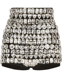 Dolce & Gabbana - Culotte taille-haute à ornements en cristal KIM DOLCE&GABBANA - Lyst