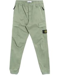 Stone Island - 3100032 Stretch Organic Cotton Twill Pants - Lyst