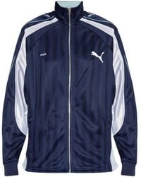 PUMA - Striped Zip Sweatshirt - Lyst
