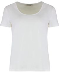 Max Mara - Cotton Crew Neck T-Shirt - Lyst