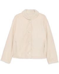 Yves Salomon - Leather Button-Up Jacket - Lyst