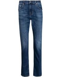 7 For All Mankind - Straight-leg Slim-cut Jeans - Lyst