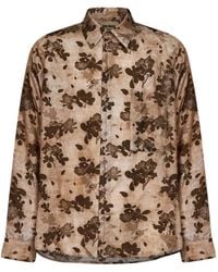 Uma Wang - Overhemd Met Bloemenprint En Borstzak - Lyst
