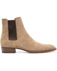 Saint Laurent - Chelsea Boots Wyatt Aus Veloursleder - Lyst