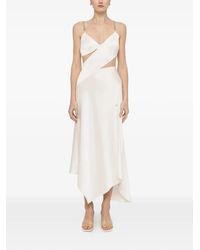 Nissa - Robe Mi-Longue À Bretelles Ornées De Cristaux - Lyst