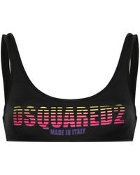 DSquared² - Top de bikini con logo estampado - Lyst