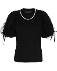Simone Rocha - T-shirt Met Parelhalsketting - Lyst