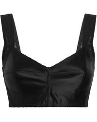 Dolce & Gabbana - Cropped Bustier Top - Lyst