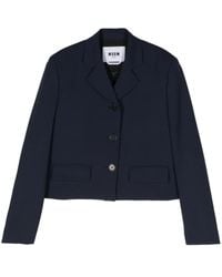 MSGM - Short Jacket With Button Closure - Lyst