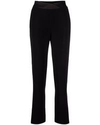 Emporio Armani - High-Waisted Straight-Leg Trousers - Lyst