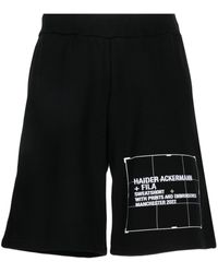 Haider Ackermann - Logo-embroidered Cotton Track Shorts - Lyst